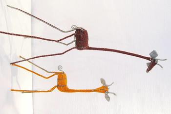 Giraffe - bead and wire work