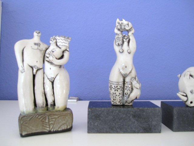 Adam, Eve and Child
Lady, Cat and Dog